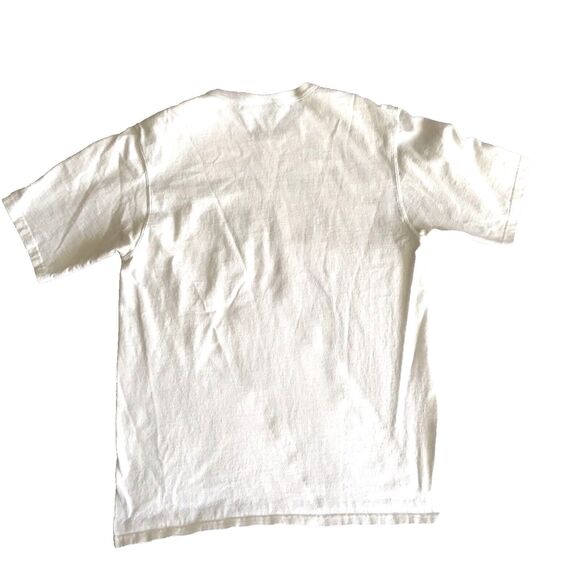 Champion Men T-Shirt Size Medium White Logo Graphic Neon Short Sleeve Cotton EUC - Picture 5 of 8